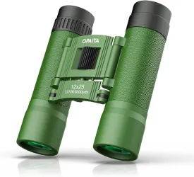 12X25 Compact Binoculars for Kids Bird Watching - Opaita Small Folding Binocular for Adults - Mini High Powered Binocular Lightweight Easy Focus Binoculars for Travel Hunting