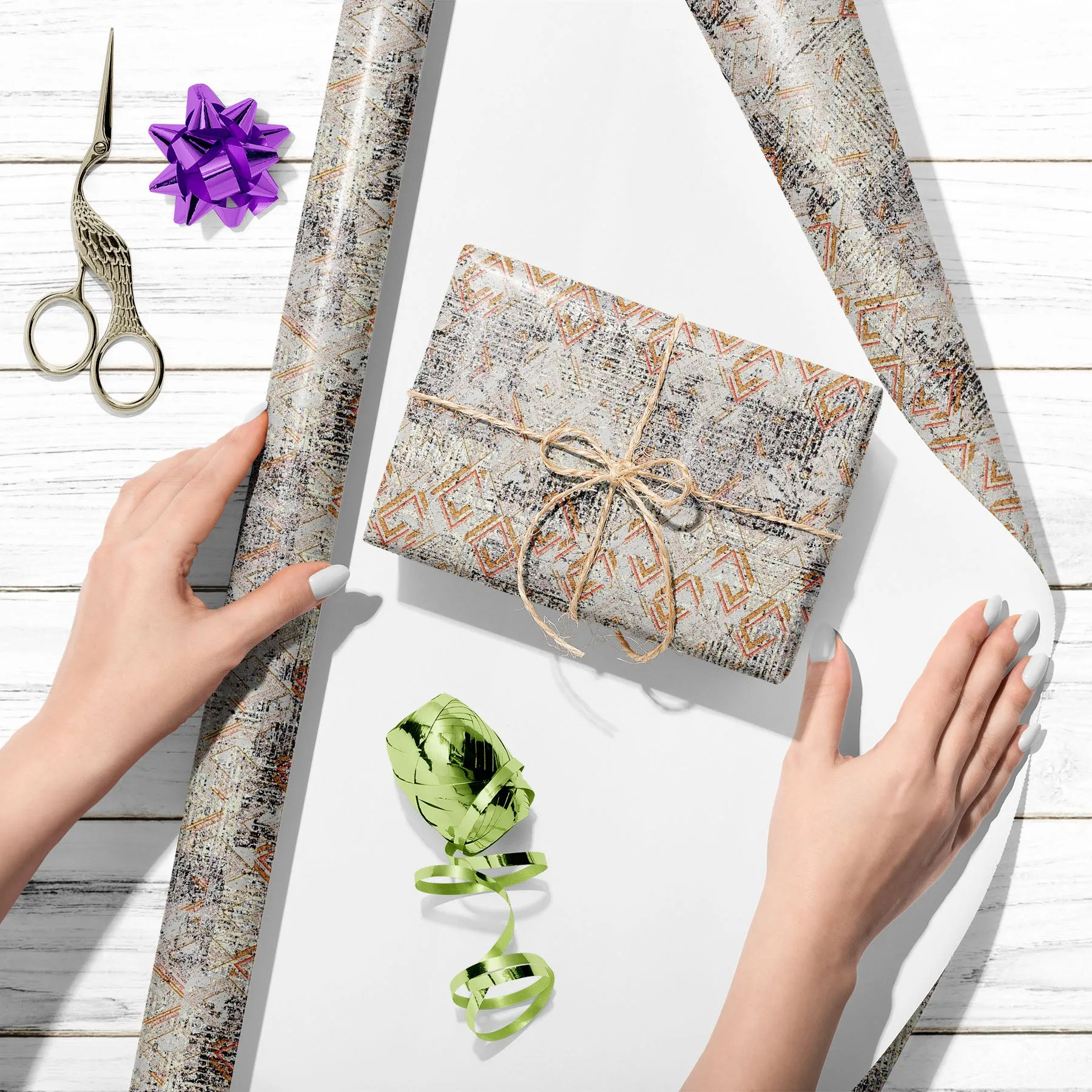 Abstract Grunge Pattern Art & Craft Gift Wrapping Paper