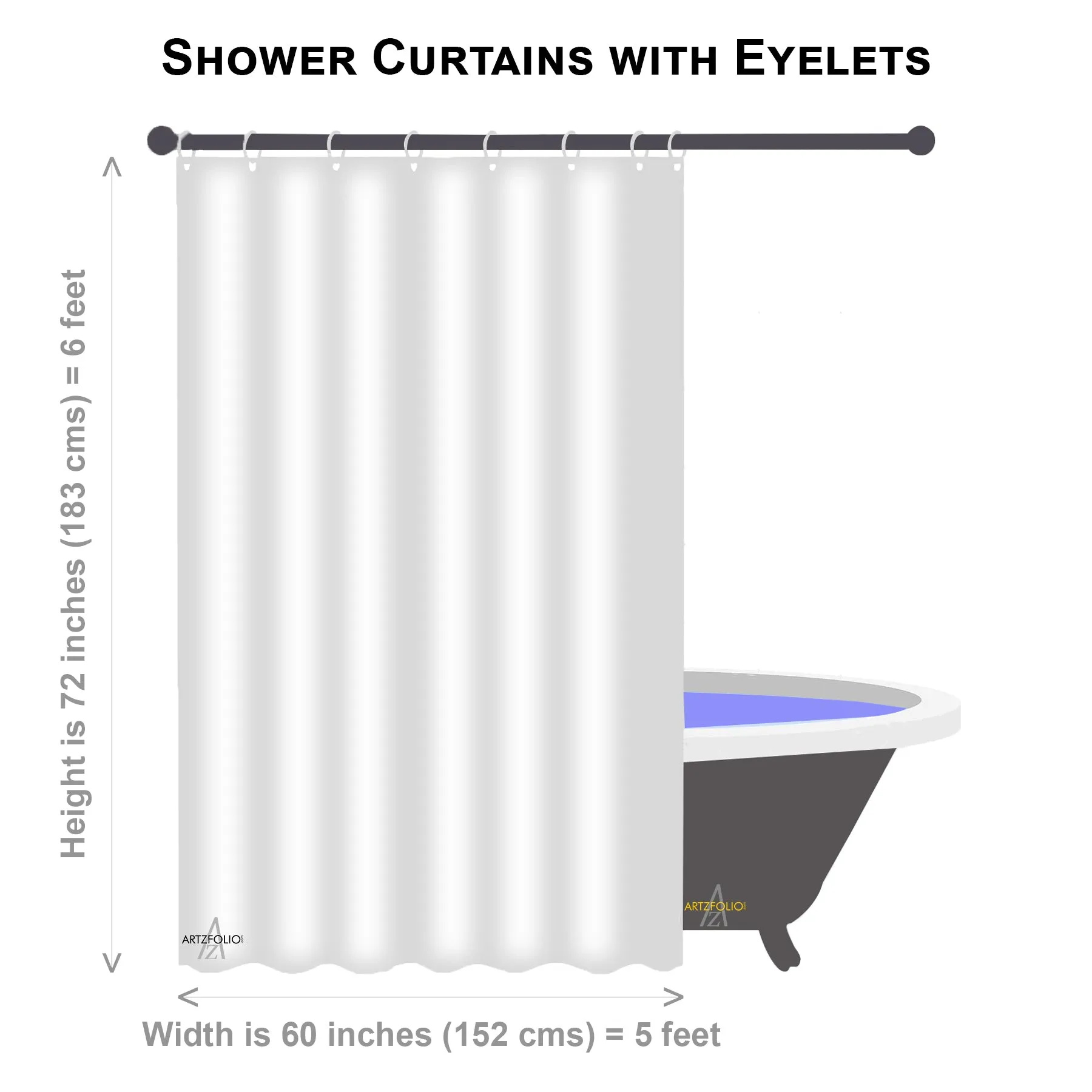 Abstract Grunge Pattern Washable Waterproof Shower Curtain