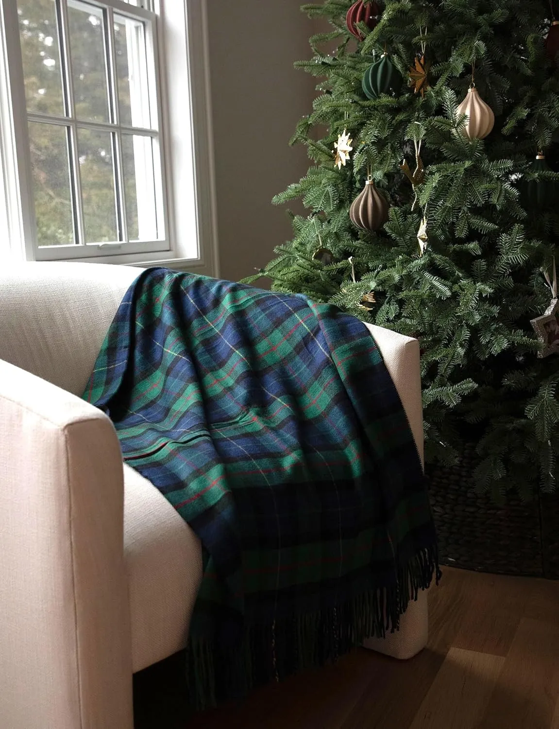 Achillea Long & Wide Scottish Clan Tartan Plaid Cashmere Feel Shawl Wrap Winter Warm Scarf 80" x 30"