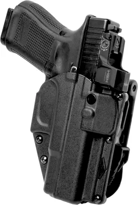 Alien Gear Rapid Force Level 2 OWB Holster  Locking Belt Slide  Right Hand  Compatible with Sig Sauer and Glock Models  No Light, Compact Light, and Large Light Options  Matte Black