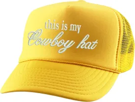 ALLNTRENDS This is My Cowboy Hat Embroidered Trucker Hat Funny Western Snapback Cap