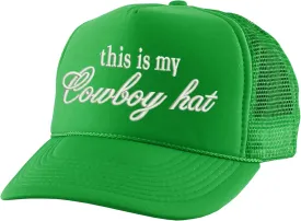 ALLNTRENDS This is My Cowboy Hat Embroidered Trucker Hat Funny Western Snapback Cap