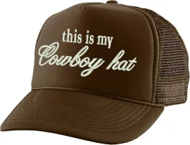 ALLNTRENDS This is My Cowboy Hat Embroidered Trucker Hat Funny Western Snapback Cap