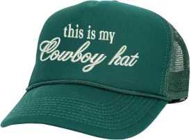 ALLNTRENDS This is My Cowboy Hat Embroidered Trucker Hat Funny Western Snapback Cap