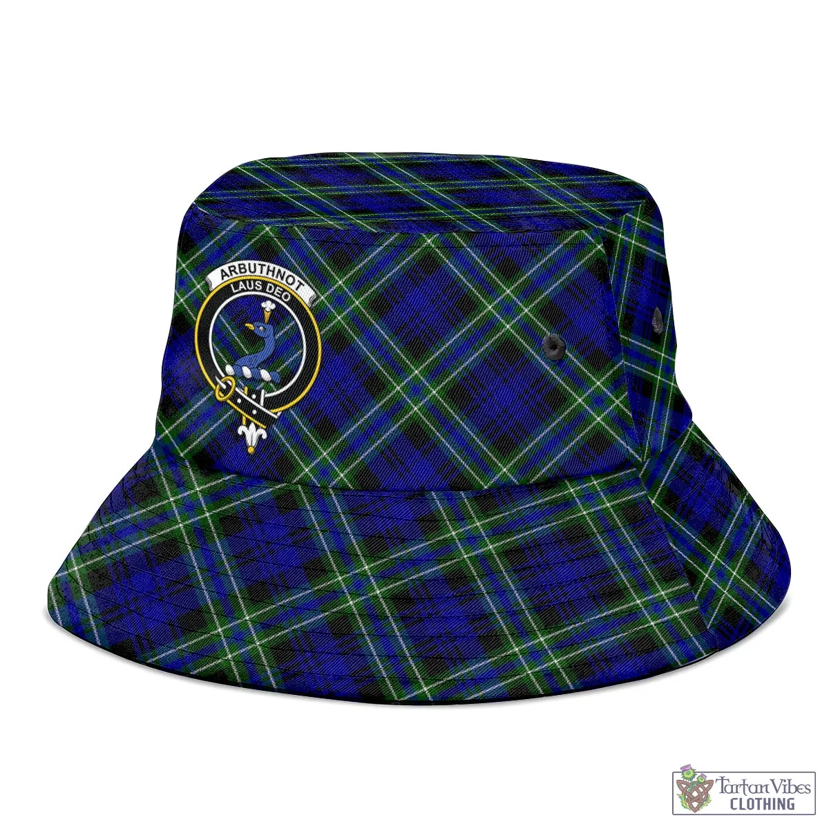 Arbuthnot Modern Tartan Bucket Hat with Family Crest