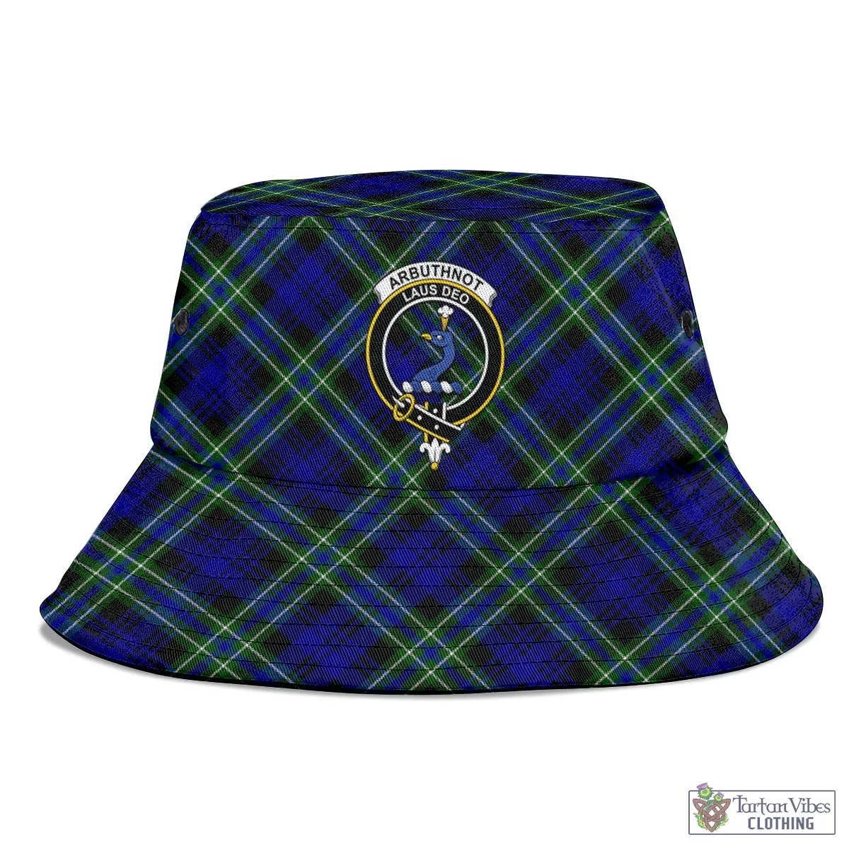 Arbuthnot Modern Tartan Bucket Hat with Family Crest