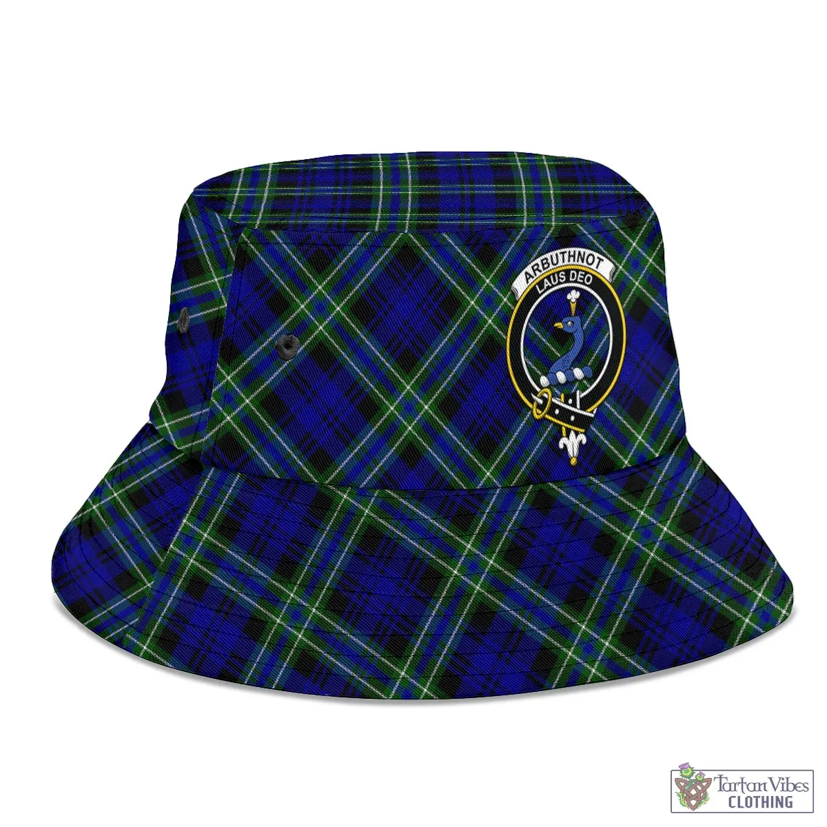 Arbuthnot Modern Tartan Bucket Hat with Family Crest