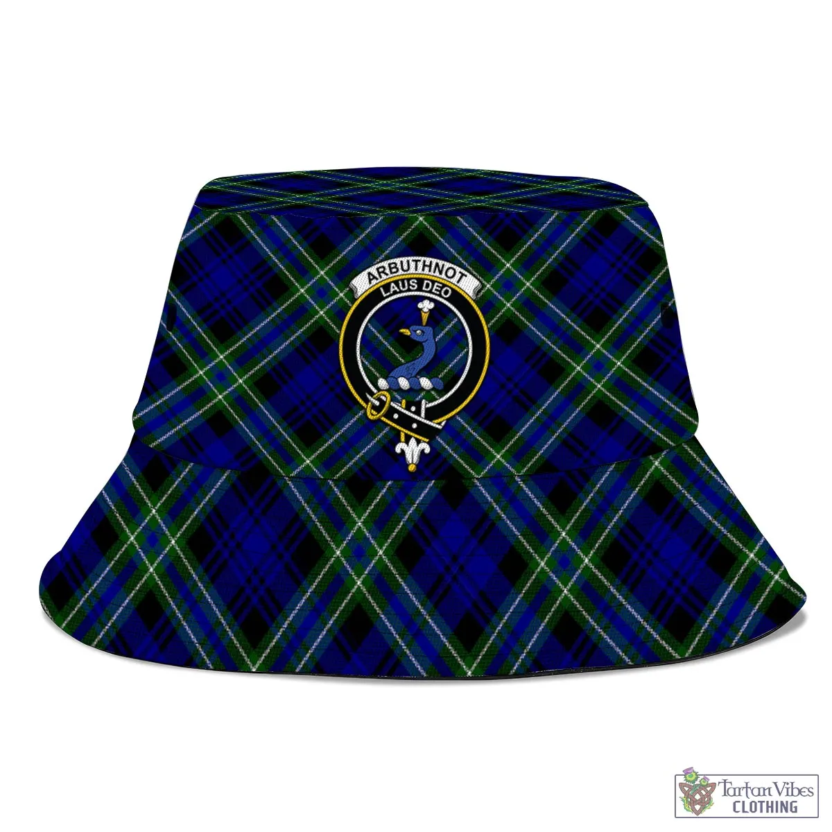Arbuthnot Modern Tartan Bucket Hat with Family Crest