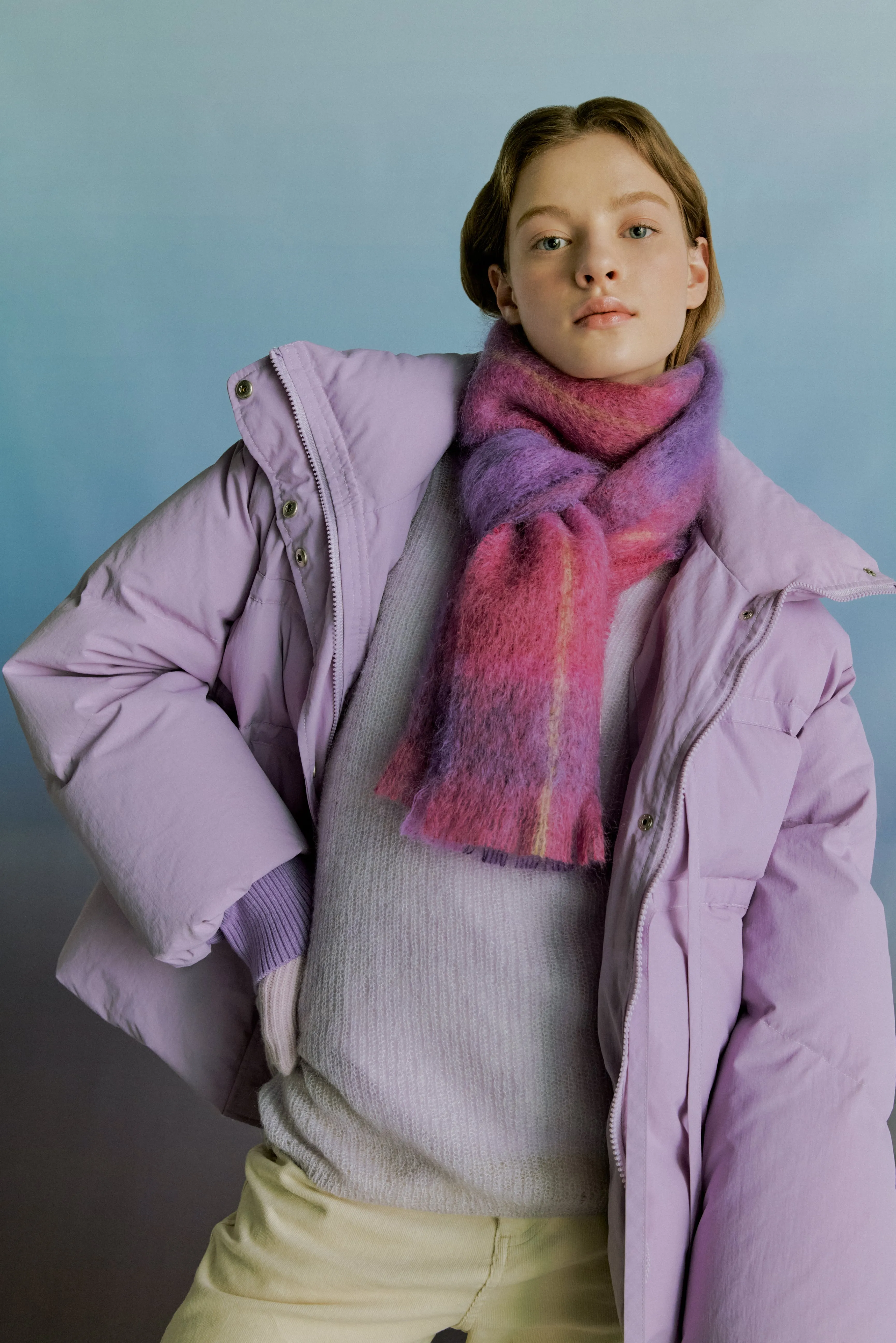 Berry Drumin Mohair Scarf