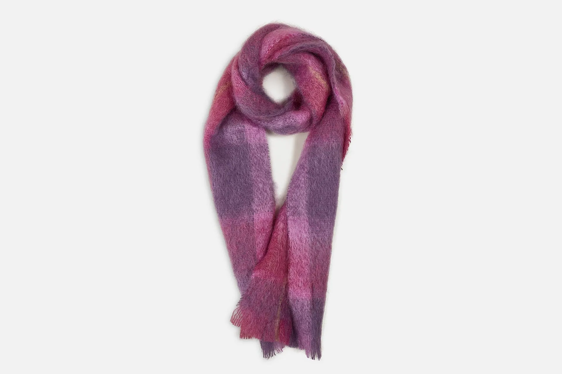 Berry Drumin Mohair Scarf