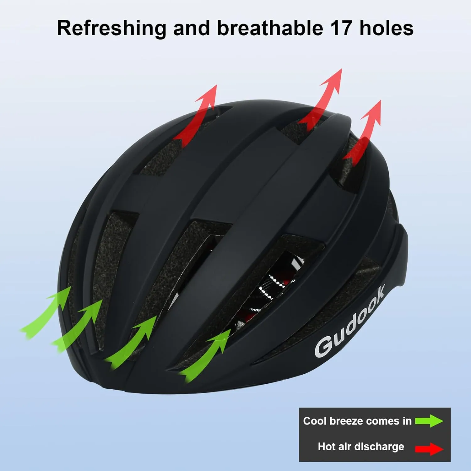 Bike Helmet with Light - Bicycle Helmets for Men - Women Adult with LED Rear Lights Adjustable Cycling Helmet for Urban Commuter Mountain Road Biker