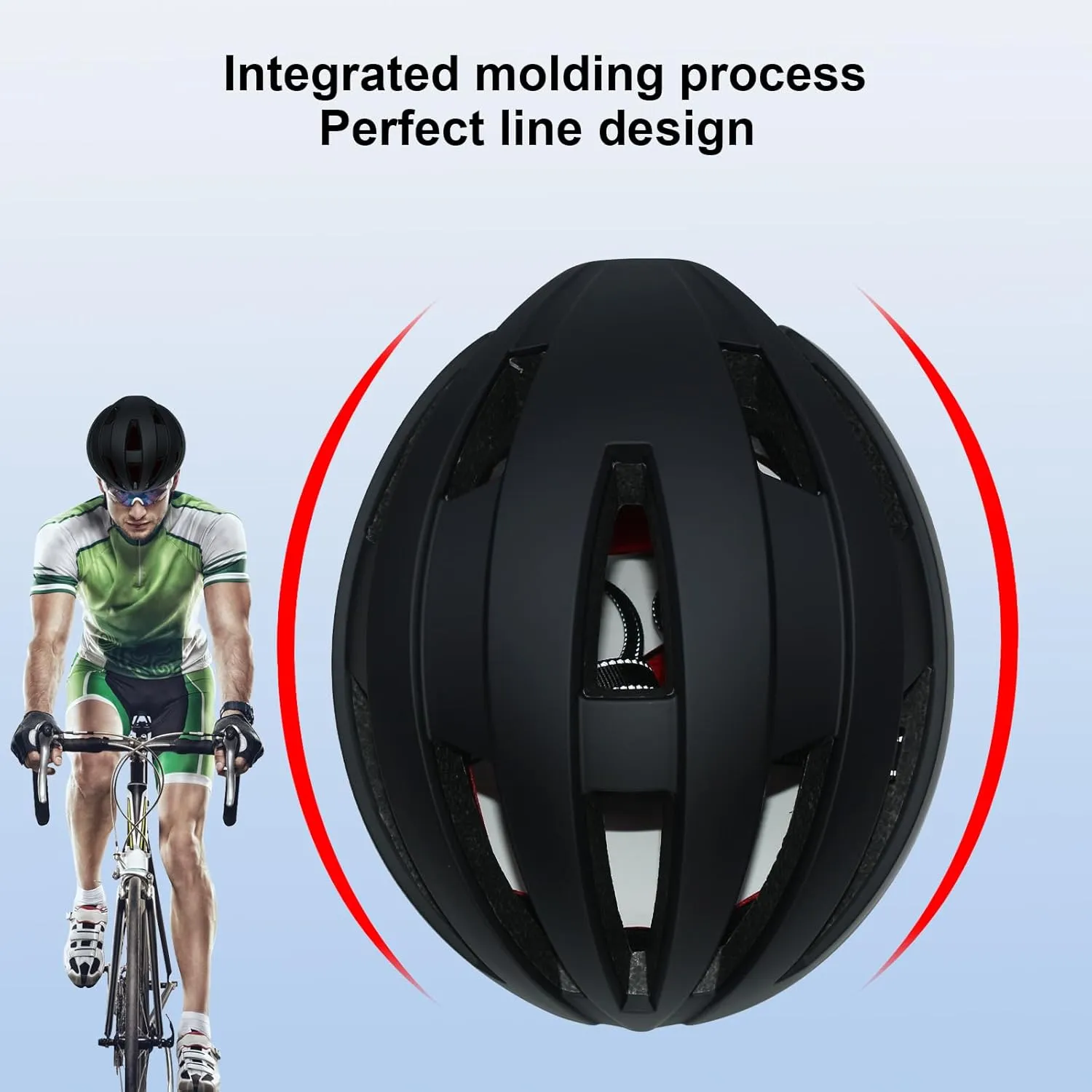 Bike Helmet with Light - Bicycle Helmets for Men - Women Adult with LED Rear Lights Adjustable Cycling Helmet for Urban Commuter Mountain Road Biker