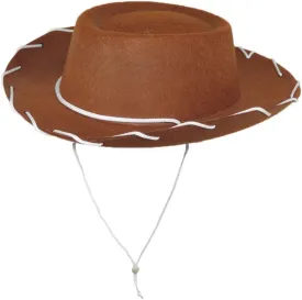 Childs Western Style Kids Cowboy Ranch Hat (Brown)