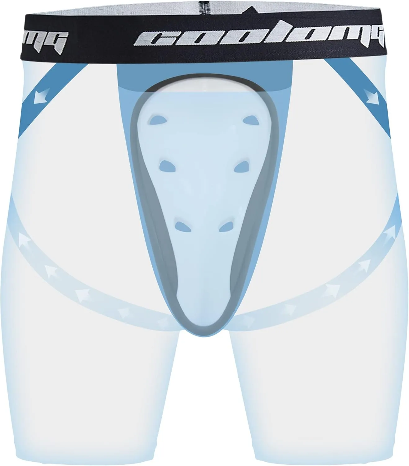 COOLOMG Mens Compression Shorts with Cup Athletic Sliding Underwear for Baseball Football MMA Lacrosse Field Hockey