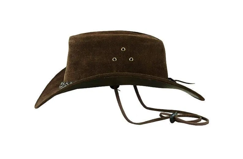 Cowboy Hat Outback Hat Unisex Western-Style Hat For Men Chocolate Suede Hat For Women Gift For Him Gift For Her