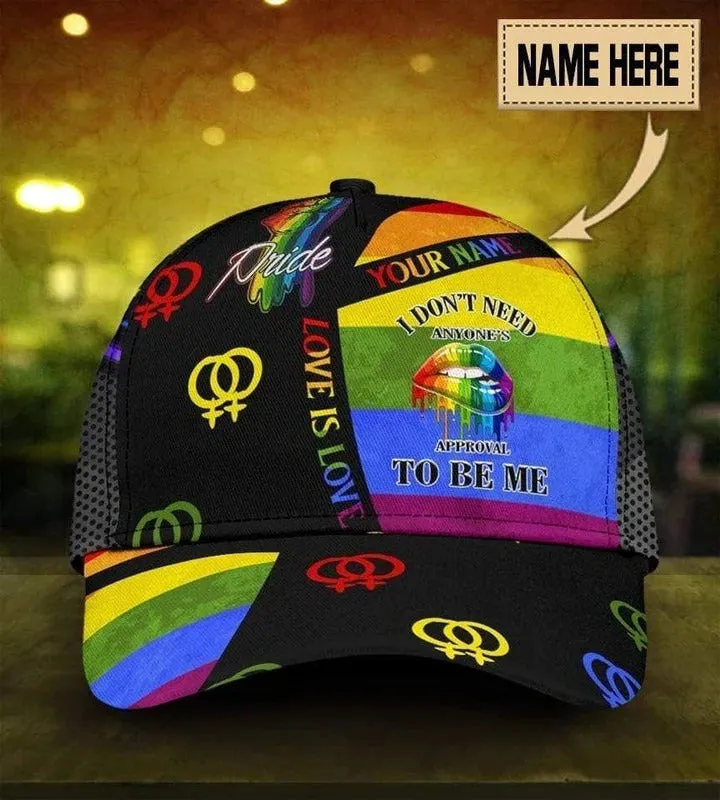 Custom Pride Cap For Gay, Pride Hastage Rainbow Lgbt All Over Printed Baseball Cap Hat, Les Gifts