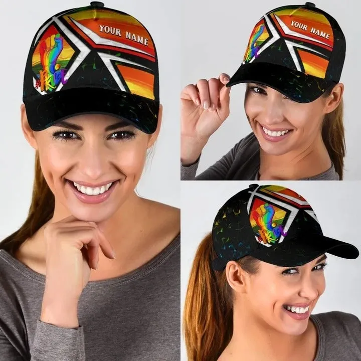 Custom Pride Cap For Gay, Pride Hastage Rainbow Lgbt All Over Printed Baseball Cap Hat, Les Gifts