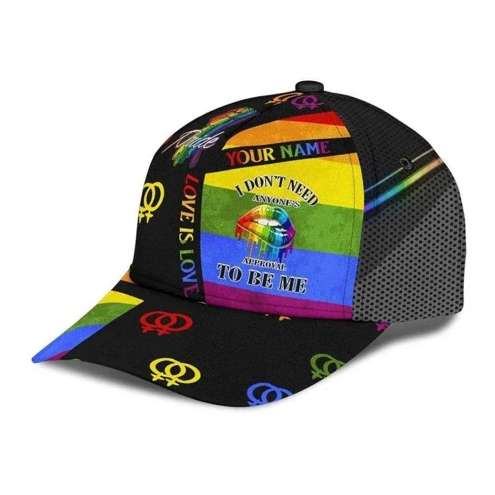 Custom Pride Cap For Gay, Pride Hastage Rainbow Lgbt All Over Printed Baseball Cap Hat, Les Gifts