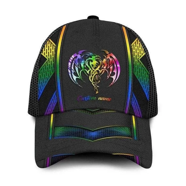 Custom Pride Cap For Gay, Pride Hastage Rainbow Lgbt All Over Printed Baseball Cap Hat, Les Gifts