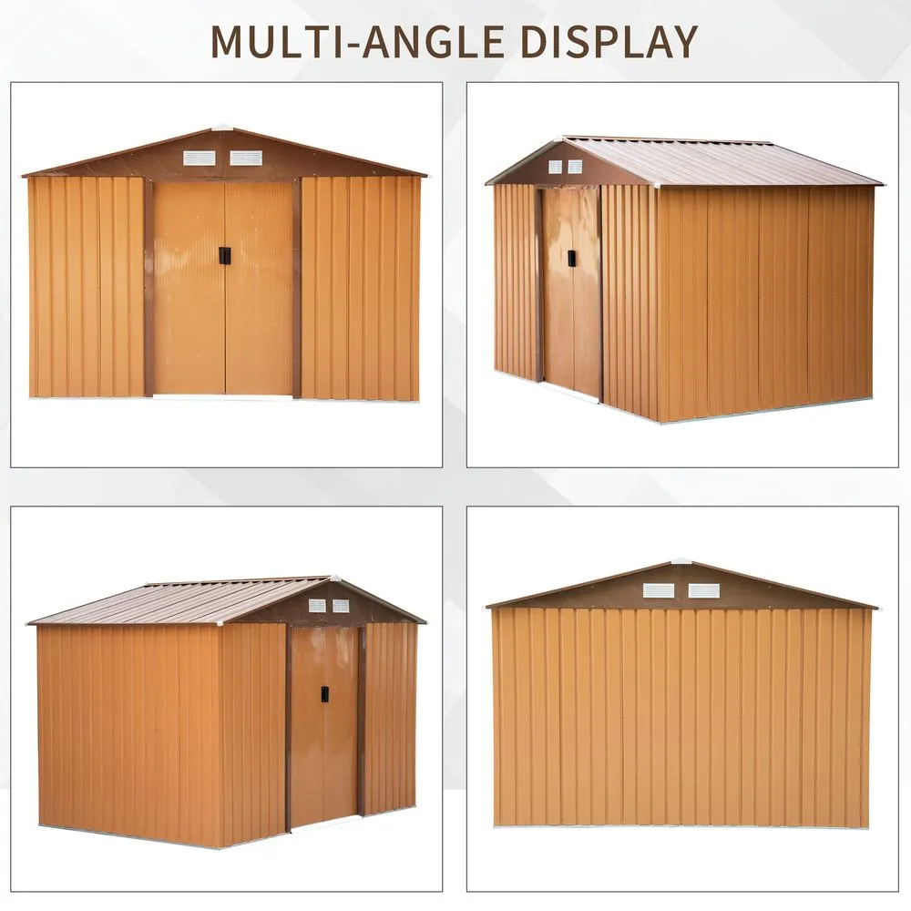 Durable 9x6 ft Metal Garden Shed