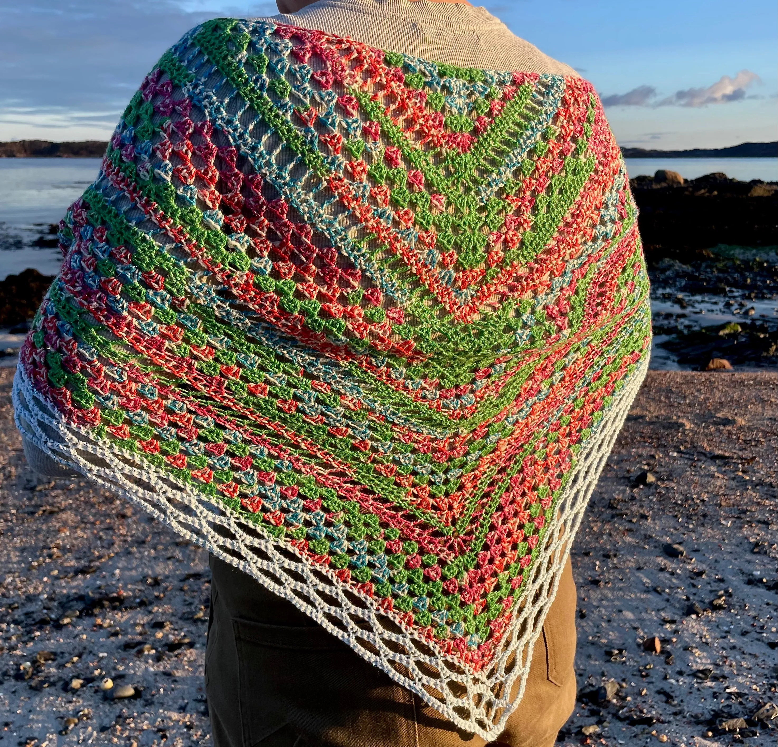 Fairy Lights Crochet Shawl or Scarf