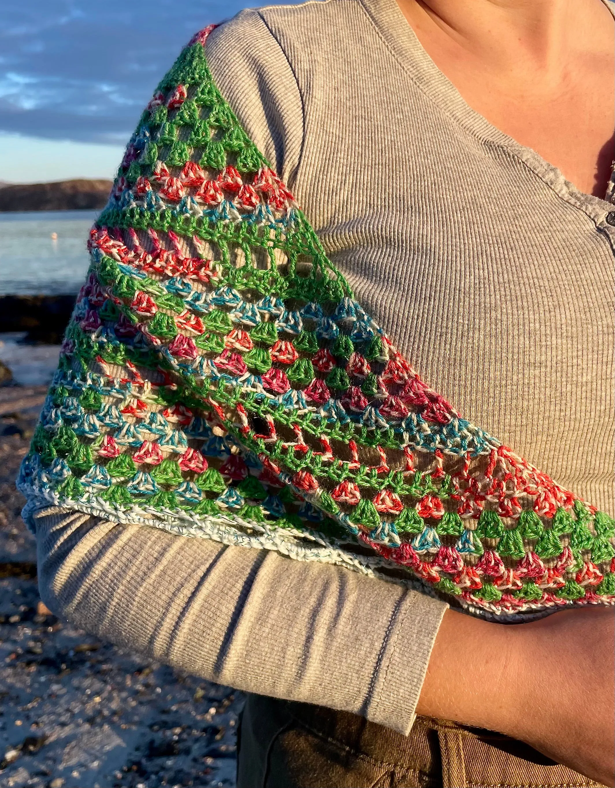 Fairy Lights Crochet Shawl or Scarf