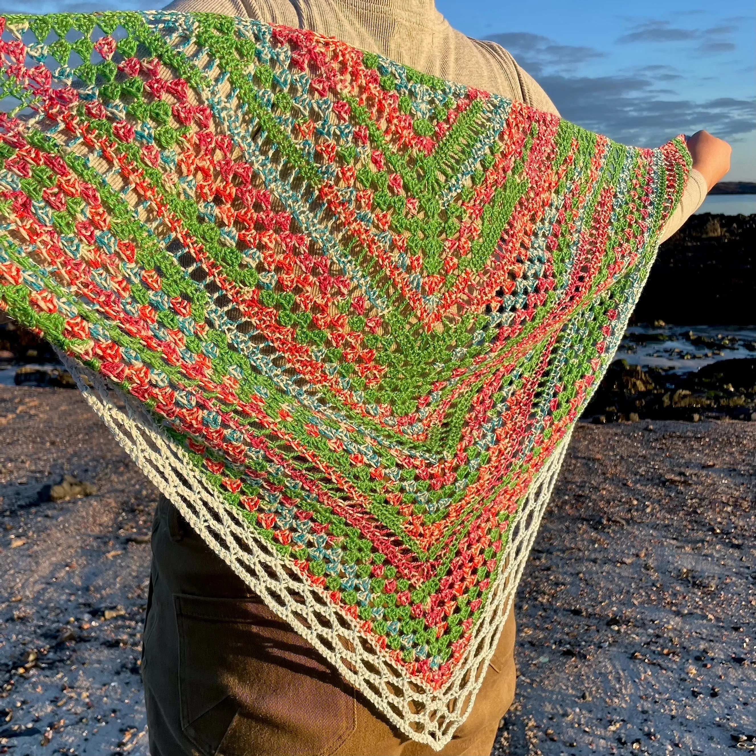 Fairy Lights Crochet Shawl or Scarf