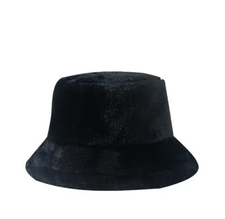 Faux Rabbit Fur Bucket Hat