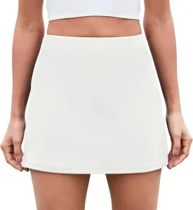 FireSwan Womens Tennis Skirt with Pockets High Waisted Golf Skorts Running Workout Skirts Summer Athletic