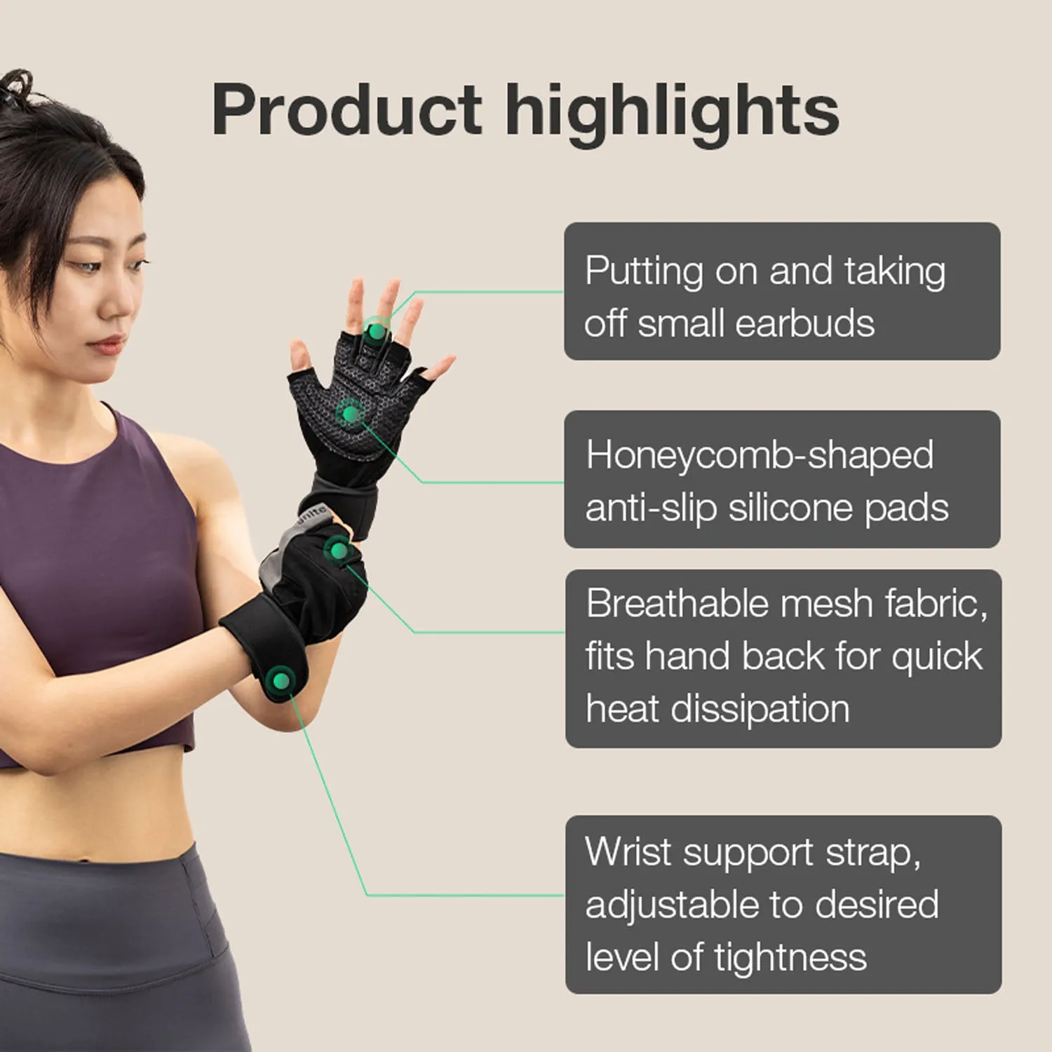 Fitness Glove, 1 Pair (L)