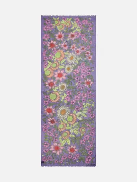 Floral Madness Scarf Amethyst