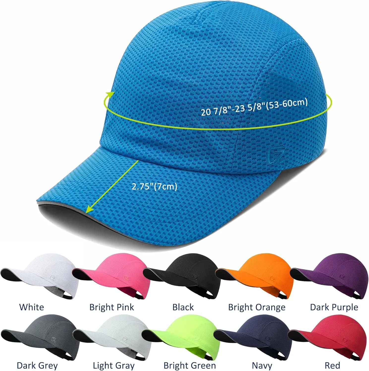 GADIEMKENSD Women's Race Day Running Cap Performance Mesh Hat - Excellent Ventilation, Lightweight, Reflective Safety