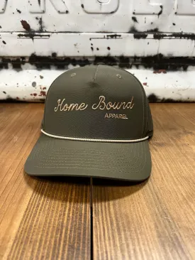 Home Bound Golf Performance Rope Cap - Dark Loden w. Tan Rope