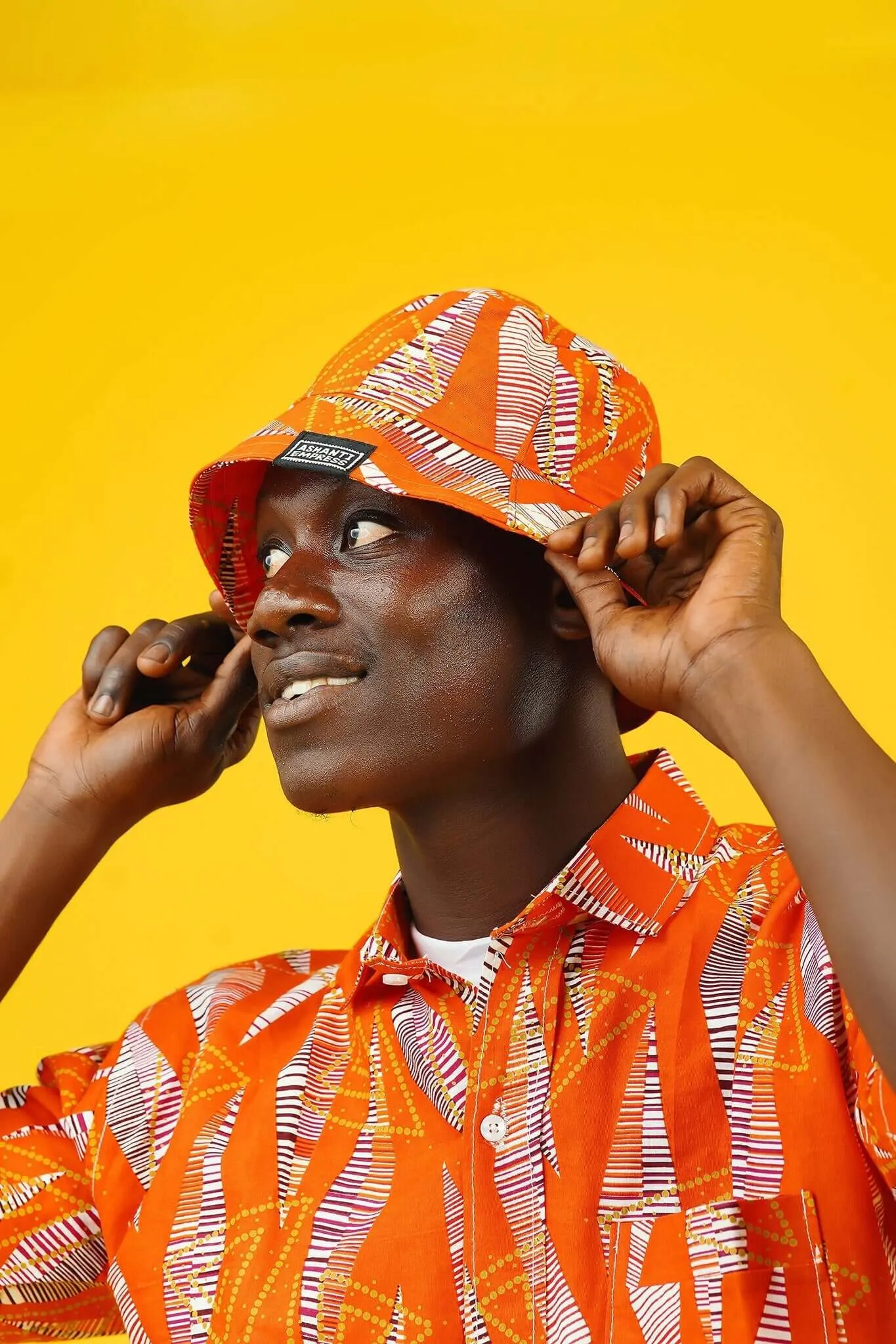 Ishy Bamba Orange African Bucket Hat