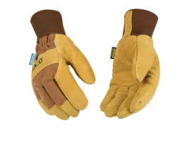 Kinco 1958KWP HydroFlector Heavy Duck Canvas Fabric Suede Pigskin Palm Waterproof Thermal Insulation Glove (One Dozen)