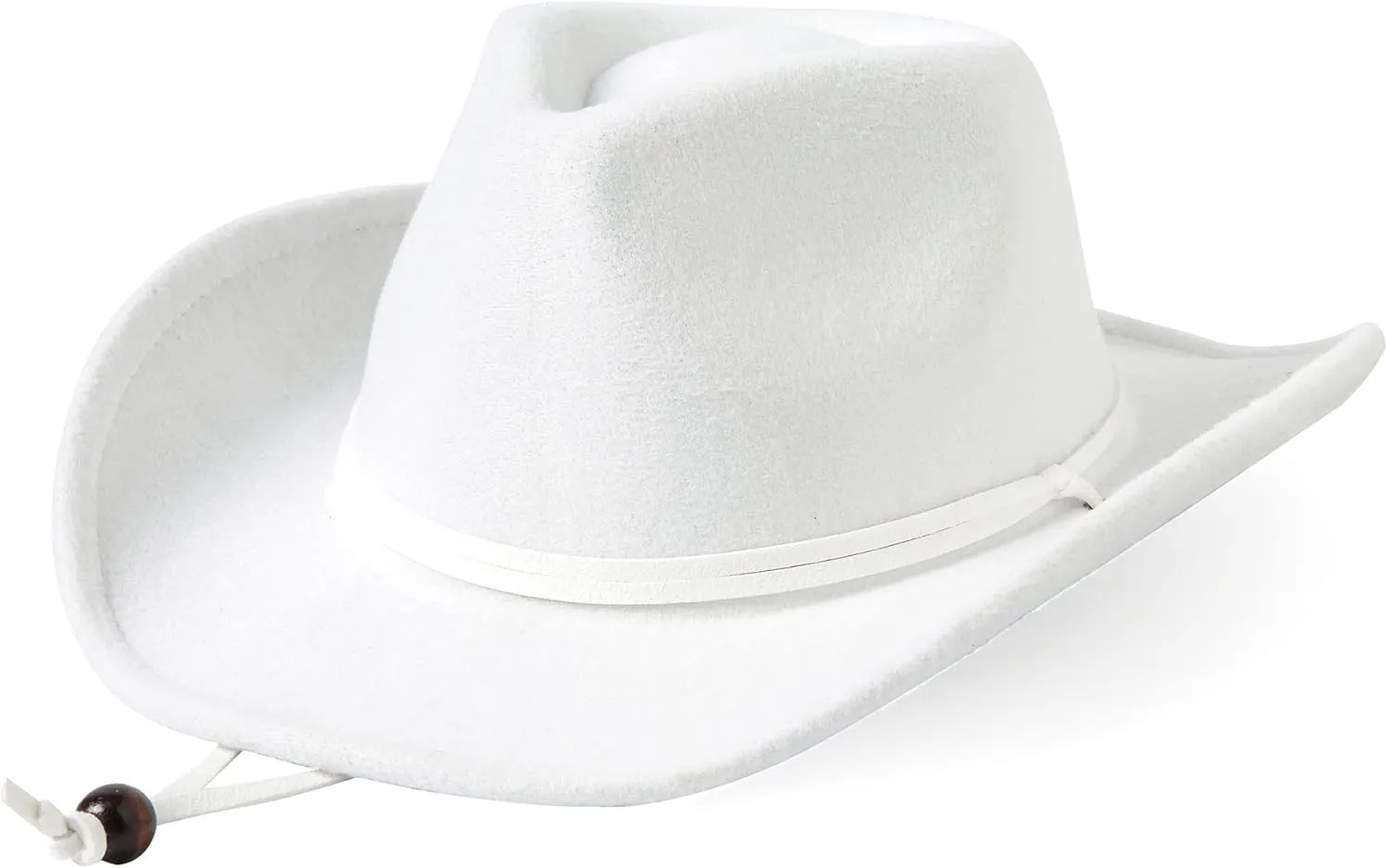 Lanzom Kids Girls Boys Retro Felt Wide Brim Western Cowboy Cowgirl Hat Dress Up Hat with Wind Lanyard