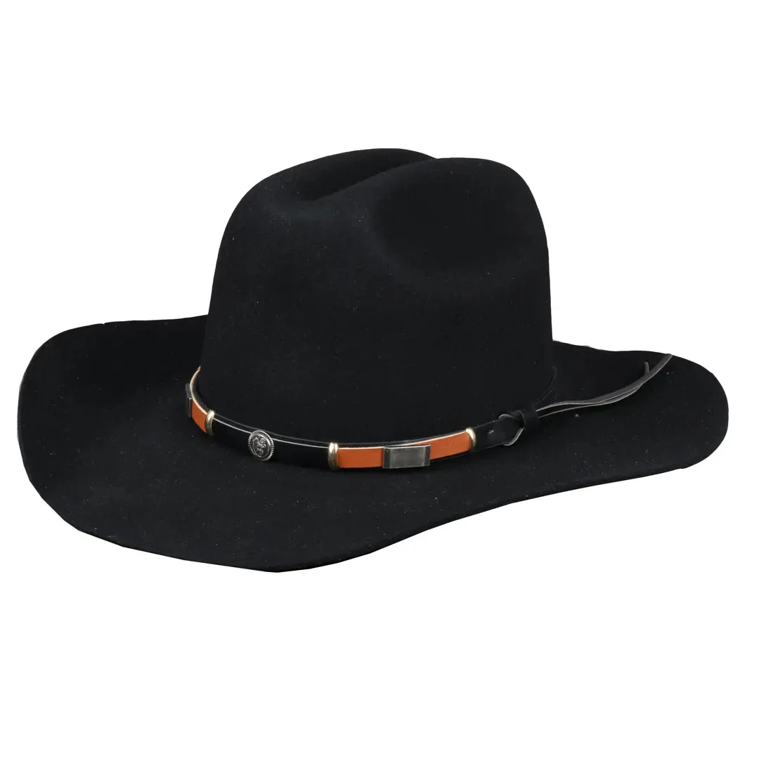 Men's 100% Wool Felt Wide Brim Cowboy Hat