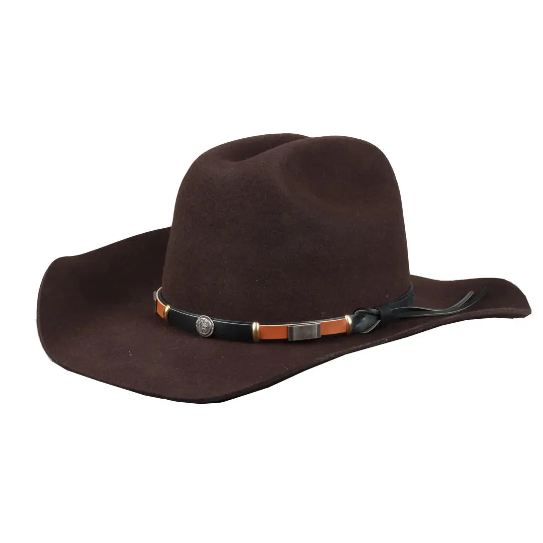 Men's 100% Wool Felt Wide Brim Cowboy Hat