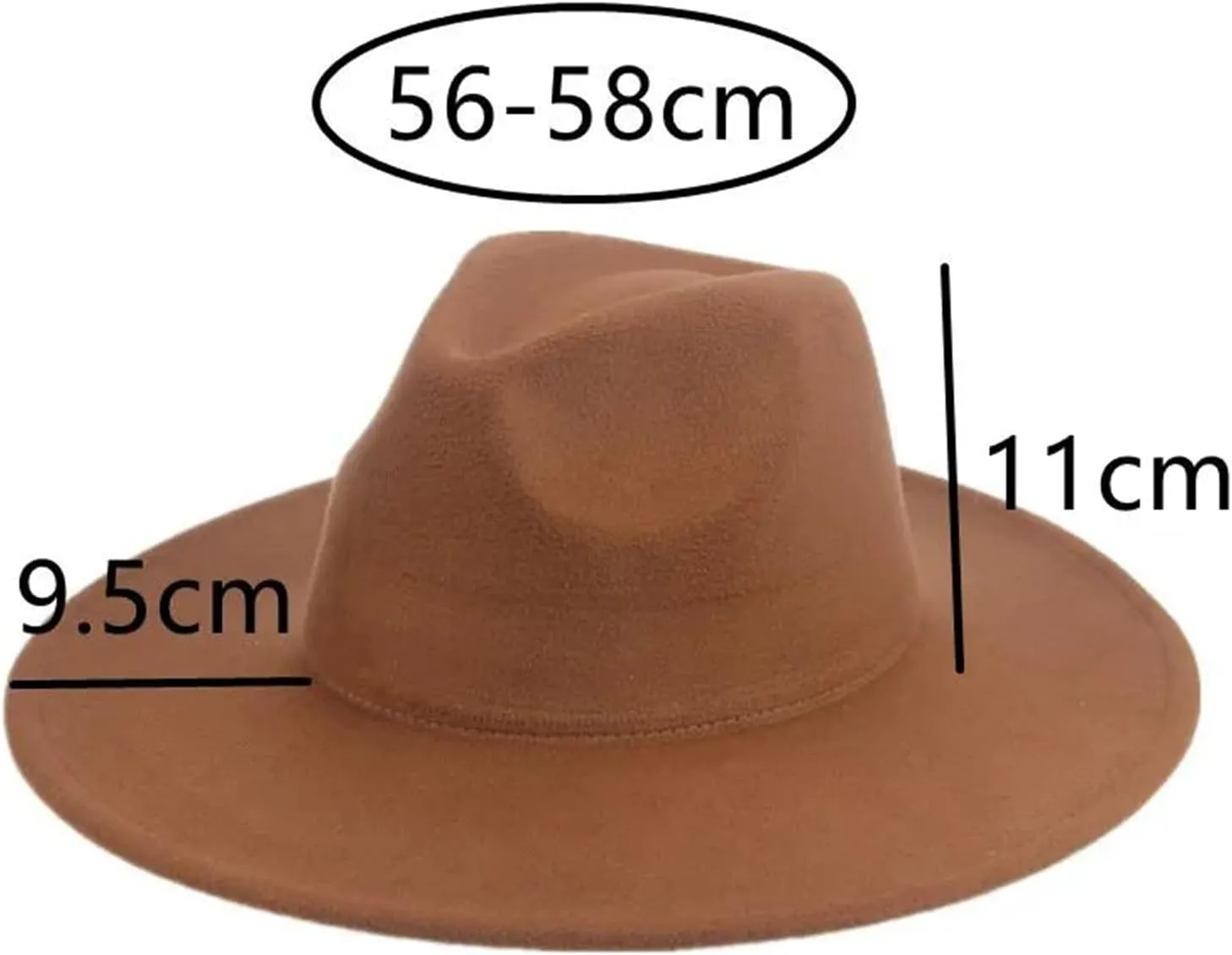 Mnjyihy Women Men Fedora Hats White Khaki Hats Winter Autumn Felted Formal Dress Church Panama Winter Hats