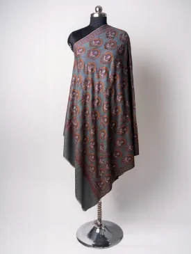 Mosaic Mirage Sozni Pashmina – Hand Embroidered Opulent Shawl