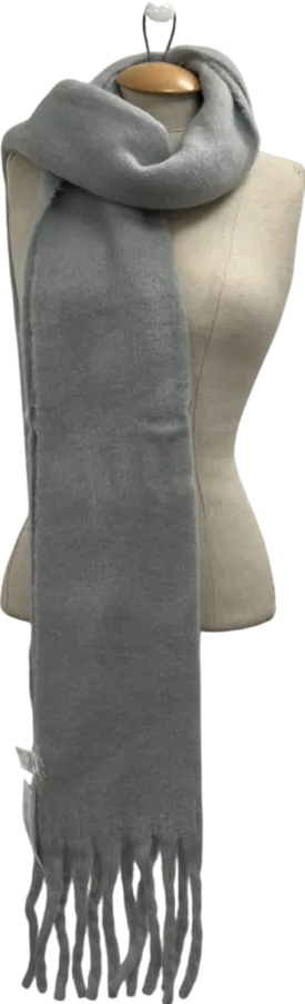 New Look Grey Brushed Fringed Scarf