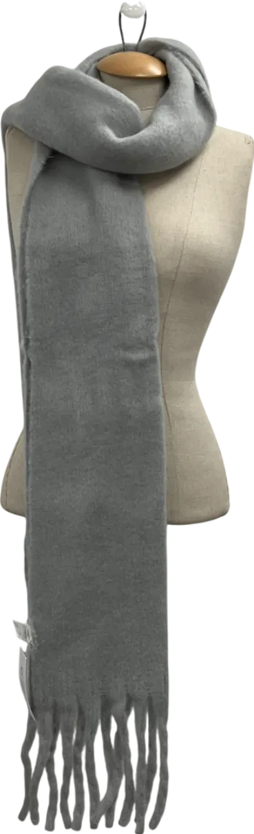 New Look Grey Brushed Fringed Scarf