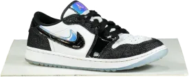 Nike Black and White Air Jordan 1 Low Golf Shoes UK 7.5