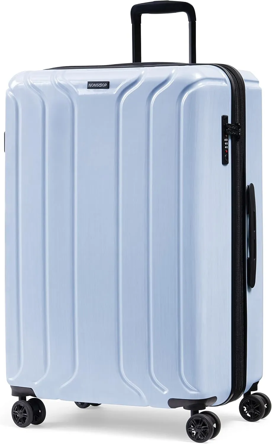 NONSTOP New York Elite Luggage Expandable Lightweight Spinner Wheels hard side shell Travel Suitcase Set, TSA Lock, Double USB Port, 3 packing cubes, Sky Blue, 3-piece Set (20/24/28) W/Power Bank
