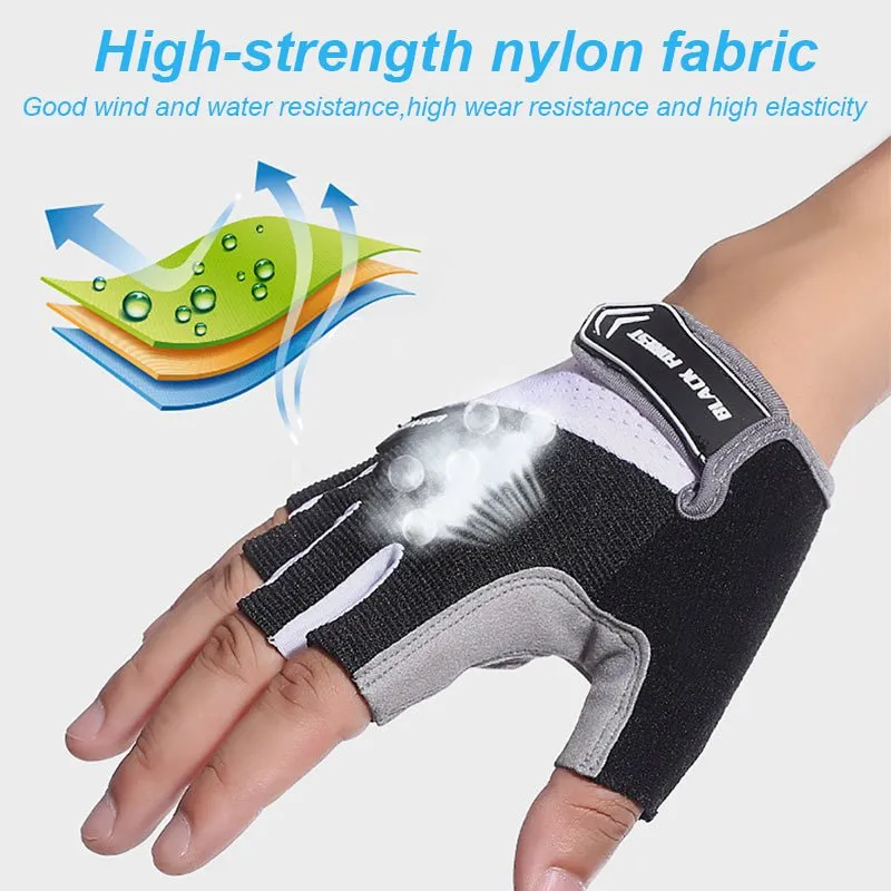 Padded Half Fingered Sports Gloves Gym Fitting