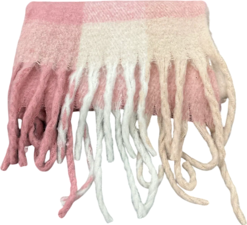Pink Stripe Brushed Scarf