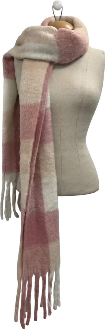 Pink Stripe Brushed Scarf
