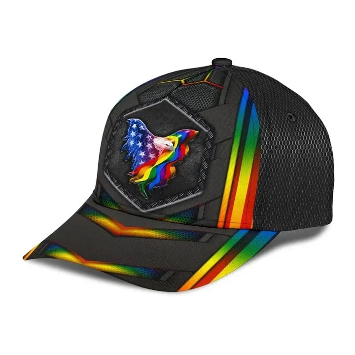 Pride Baseball Cap, Love Who You Want Eagle Lgbt 3D Printing Baseball Cap Hat