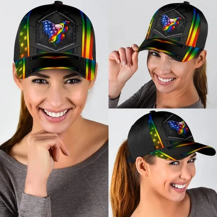 Pride Baseball Cap, Love Who You Want Eagle Lgbt 3D Printing Baseball Cap Hat